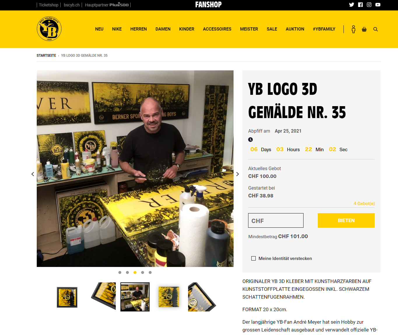 YB Fanshop Auktion